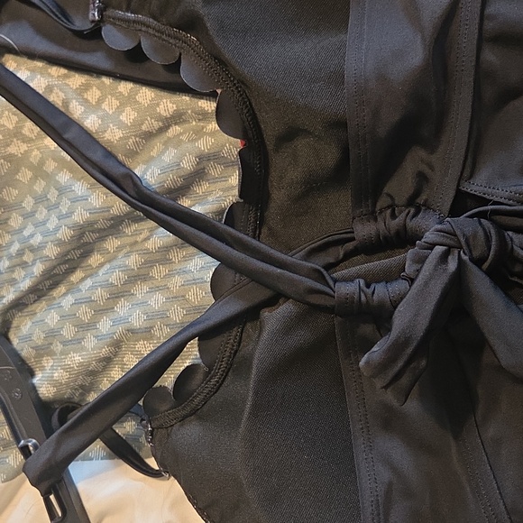 Cupshe Back Floral Tankini Pink-Red Lily Print - Picture 7 of 8